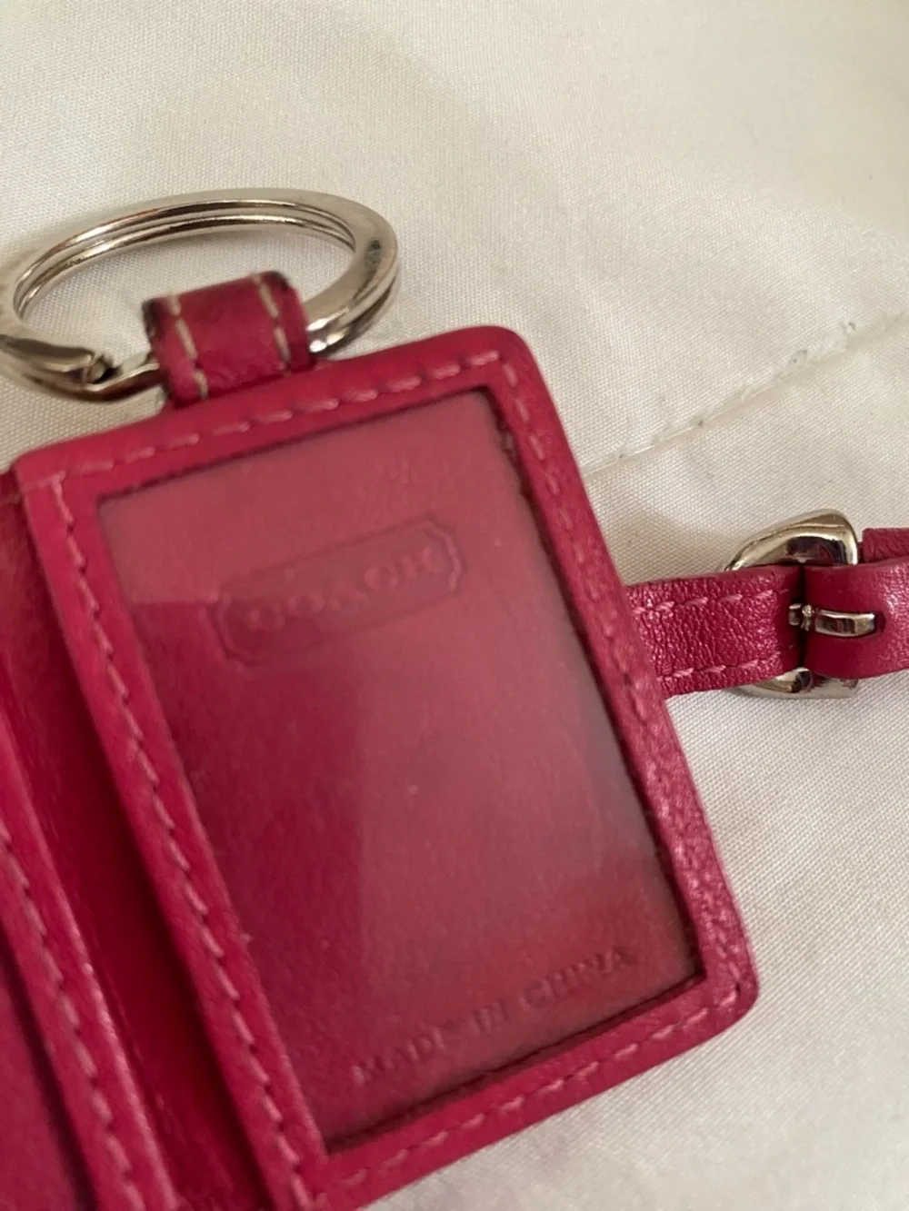 RARE pink leather Coach photo keychain!! - Picture 8 of 10